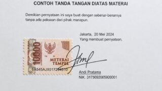 Contoh Tanda Tangan Diatas