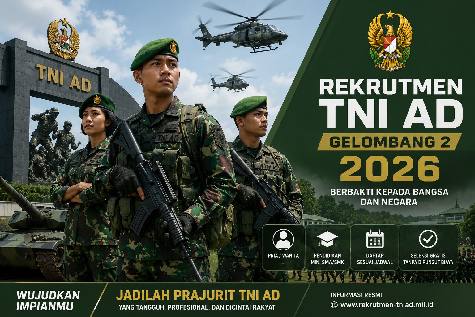 Rekrutmen TNI AD Gelombang