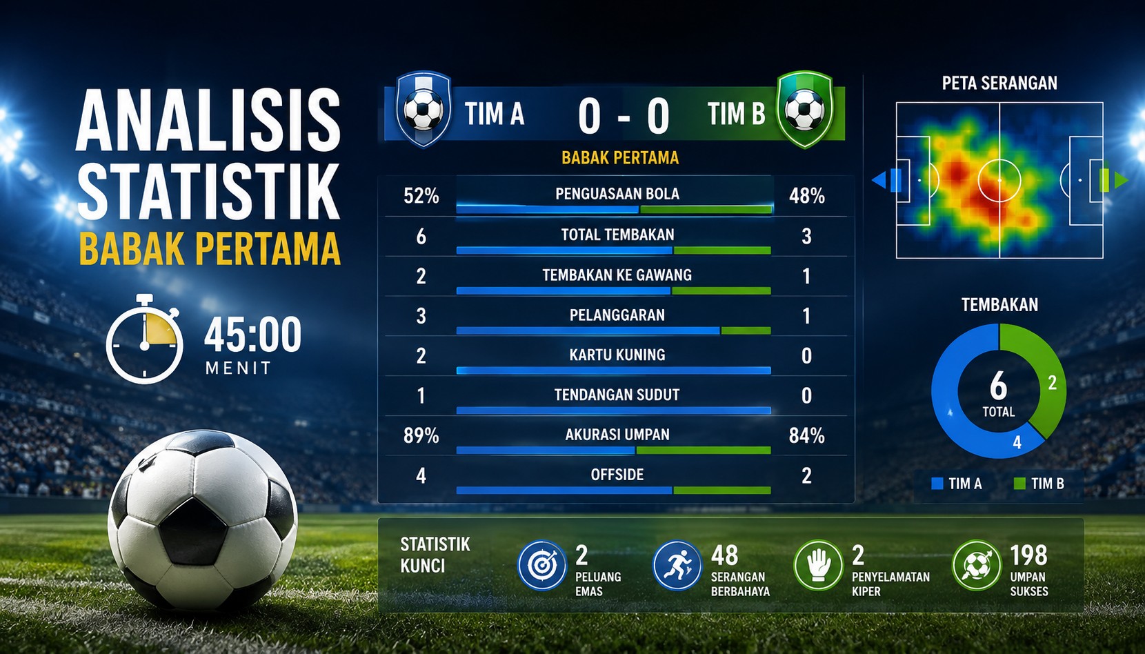Analisis Statistik Babak Pertama