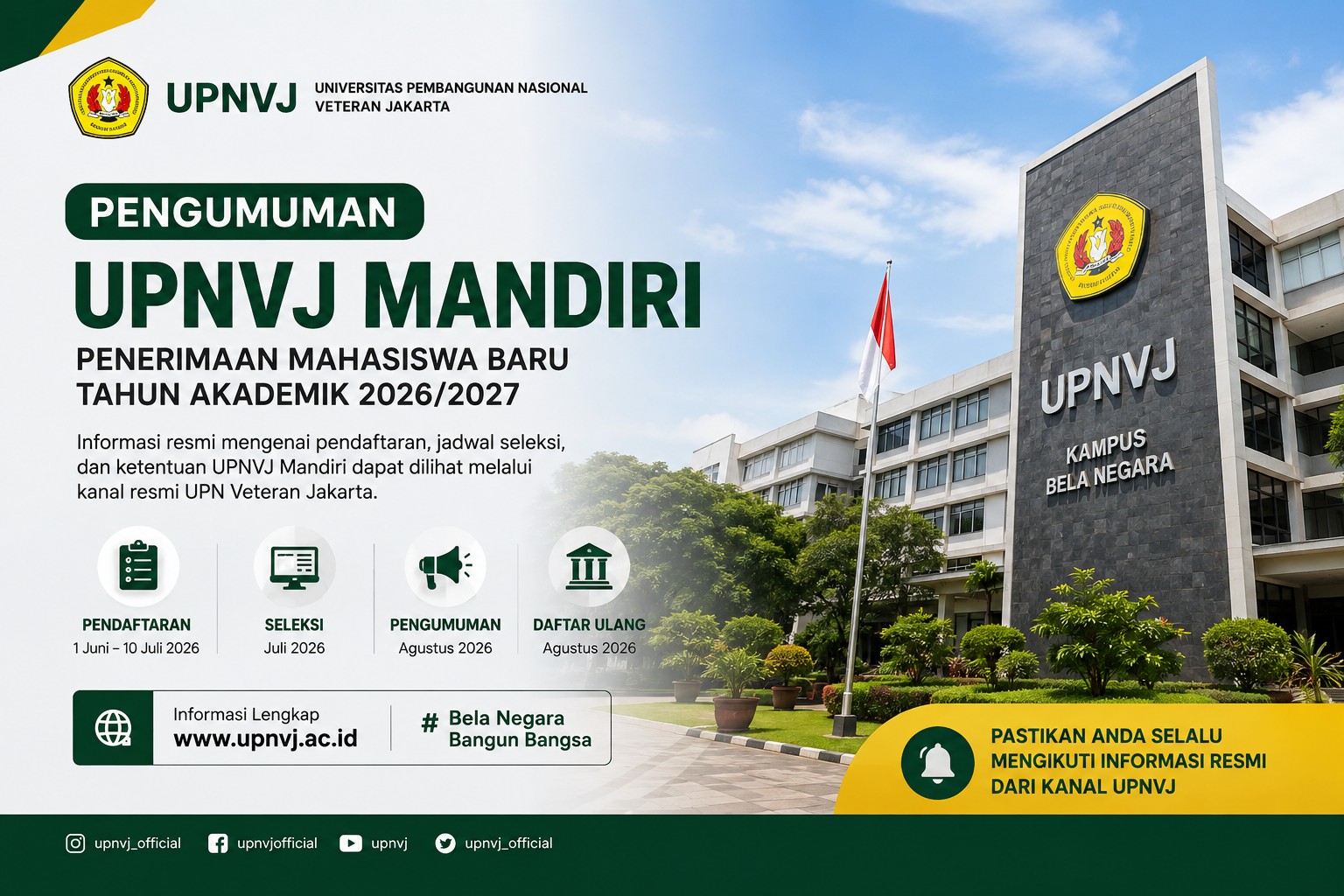 Pengumuman UPNVJ Mandiri